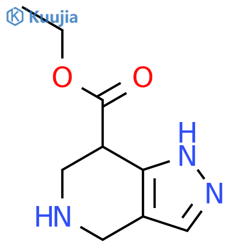 ethyl 1H,4H,5H,6H,7H-pyrazolo4,3-cpyridine-7-carboxylate structure