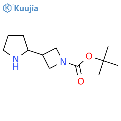 tert-butyl 3-(pyrrolidin-2-yl)azetidine-1-carboxylate structure