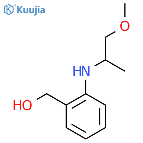 {2-(1-methoxypropan-2-yl)aminophenyl}methanol structure