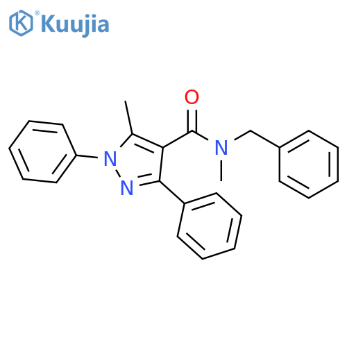 1H-Pyrazole-4-carboxamide,N,5-dimethyl-1,3-diphenyl-N-(phenylmethyl)- structure