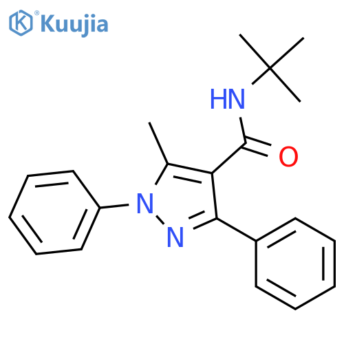 1H-Pyrazole-4-carboxamide,N-(1,1-dimethylethyl)-5-methyl-1,3-diphenyl- structure