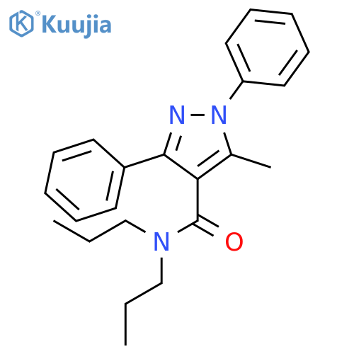 1H-Pyrazole-4-carboxamide,5-methyl-1,3-diphenyl-N,N-dipropyl- structure