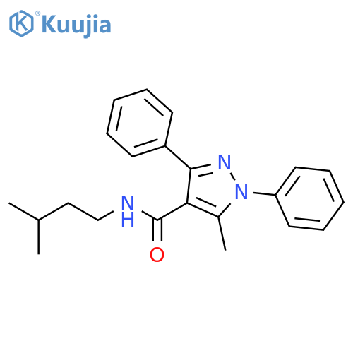 1H-Pyrazole-4-carboxamide,5-methyl-N-(3-methylbutyl)-1,3-diphenyl- structure