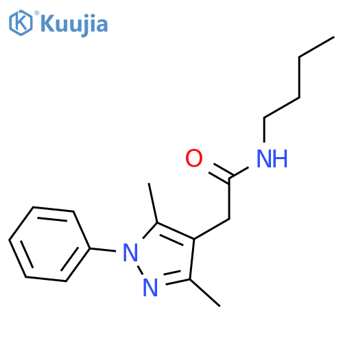 1H-Pyrazole-4-acetamide,N-butyl-3,5-dimethyl-1-phenyl- structure