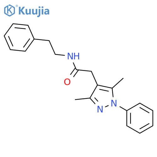 1H-Pyrazole-4-acetamide,3,5-dimethyl-1-phenyl-N-(2-phenylethyl)- structure