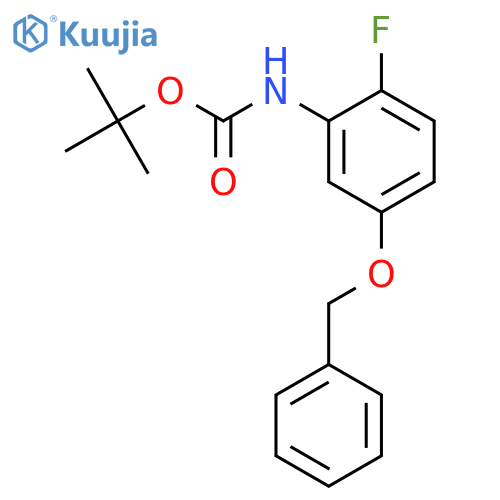 (5-Benzyloxy-2-fluoro-phenyl)-carbamic acid tert-butyl ester structure