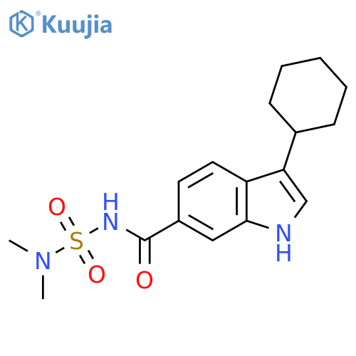 3-Cyclohexyl-N-(N,N-dimethylsulfamoyl)-1H-indole-6-carboxamide structure