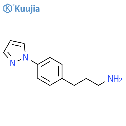 3-4-(1H-pyrazol-1-yl)phenylpropan-1-amine structure