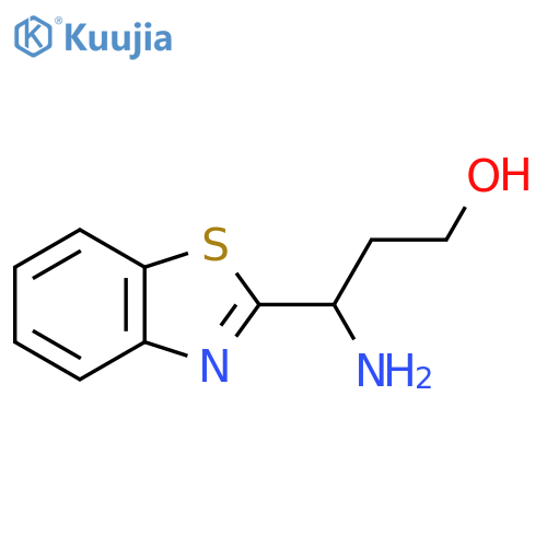 3-Amino-3-(1,3-benzothiazol-2-yl)propan-1-ol structure