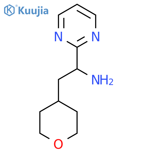 2-(oxan-4-yl)-1-(pyrimidin-2-yl)ethan-1-amine structure