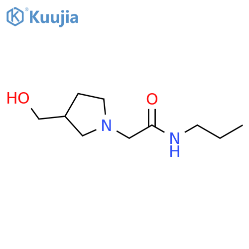 2-[3-(hydroxymethyl)pyrrolidin-1-yl]-N-propylacetamide structure