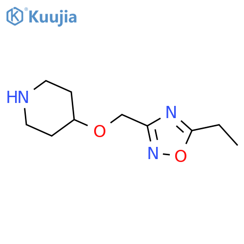 4-(5-ethyl-1,2,4-oxadiazol-3-yl)methoxypiperidine structure