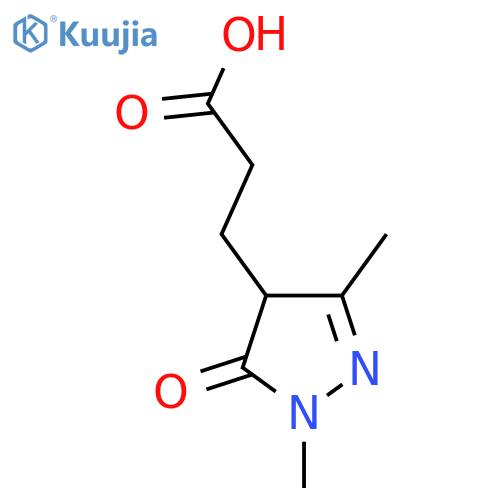 3-(1,3-dimethyl-5-oxo-4,5-dihydro-1H-pyrazol-4-yl)propanoic acid structure