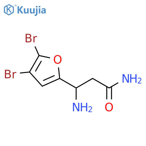 3-amino-3-(4,5-dibromofuran-2-yl)propanamide structure