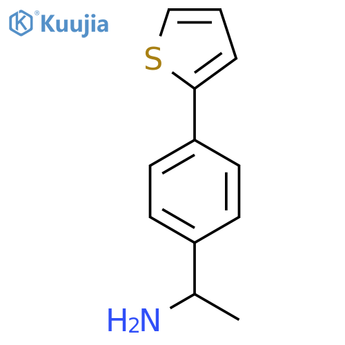 1-4-(thiophen-2-yl)phenylethan-1-amine structure