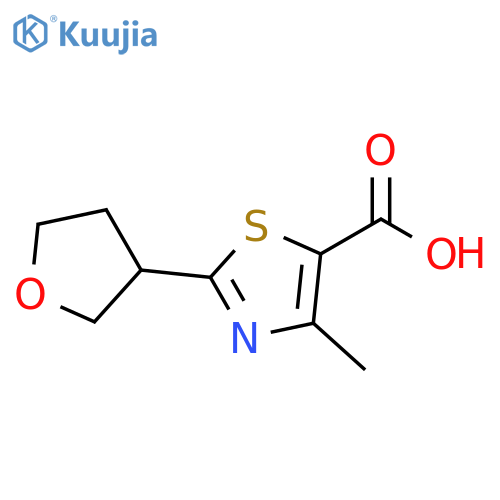 4-methyl-2-(oxolan-3-yl)-1,3-thiazole-5-carboxylic acid structure