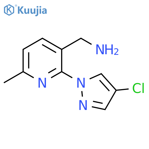 1-[2-(4-chloro-1H-pyrazol-1-yl)-6-methylpyridin-3-yl]methanamine structure