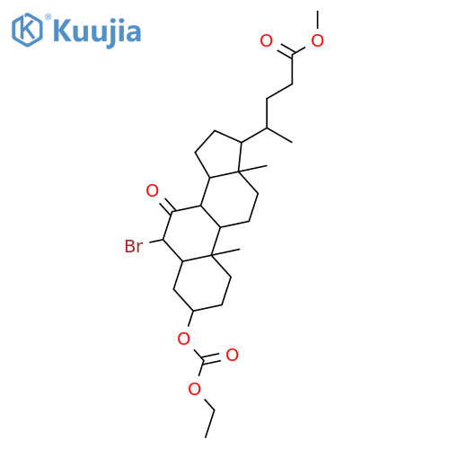 (3a,5b,6a)-6-Bromo-3-(ethoxycarbonyl)oxy-7-oxo-cholan-24-oic Acid Methyl Ester structure