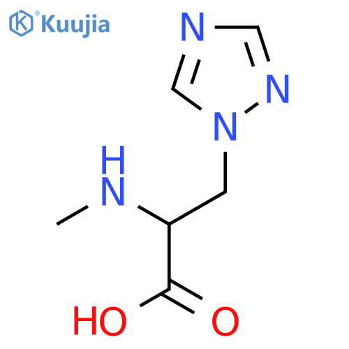 2-(methylamino)-3-(1H-1,2,4-triazol-1-yl)propanoic acid structure