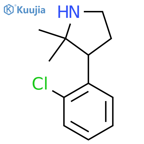 3-(2-chlorophenyl)-2,2-dimethylpyrrolidine structure