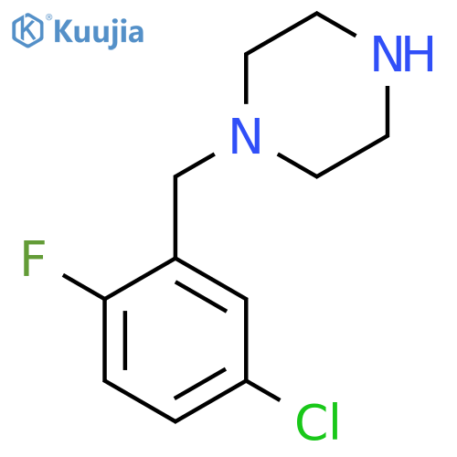 1-(5-chloro-2-fluorophenyl)methylpiperazine structure