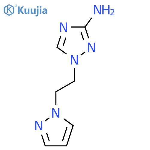 1-2-(1H-pyrazol-1-yl)ethyl-1H-1,2,4-triazol-3-amine structure