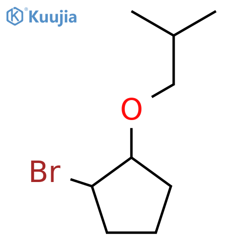 1-Bromo-2-(2-methylpropoxy)cyclopentane structure