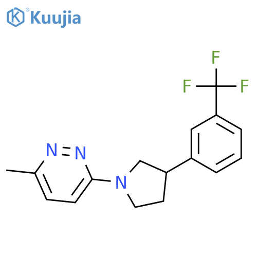 Pyridazine,3-methyl-6-[3-[3-(trifluoromethyl)phenyl]-1-pyrrolidinyl]- structure
