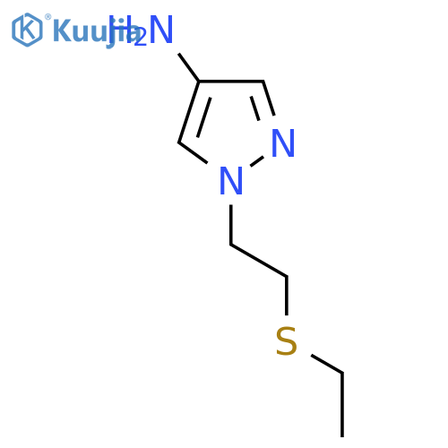 1H-Pyrazol-4-amine, 1-[2-(ethylthio)ethyl]- structure