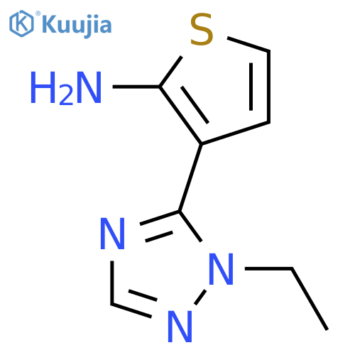 3-(1-ethyl-1H-1,2,4-triazol-5-yl)thiophen-2-amine structure