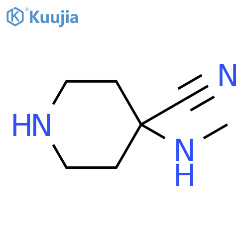 4-(methylamino)piperidine-4-carbonitrile structure