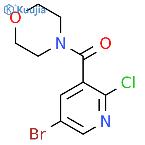 (5-Bromo-2-chloropyridin-3-yl)(morpholino)methanone structure