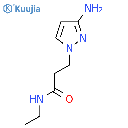 3-(3-amino-1H-pyrazol-1-yl)-N-ethylpropanamide structure