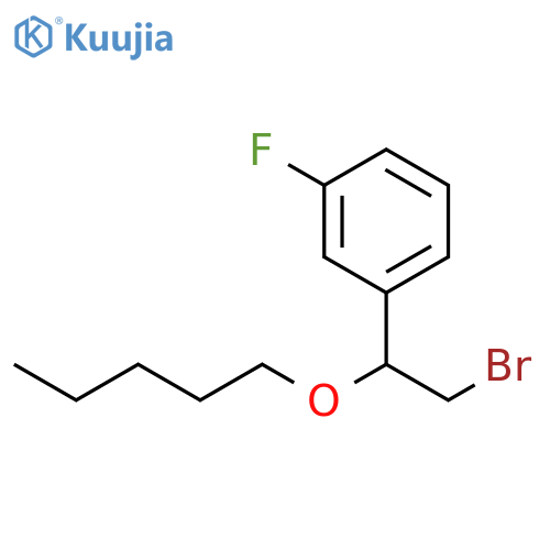 1-2-bromo-1-(pentyloxy)ethyl-3-fluorobenzene structure