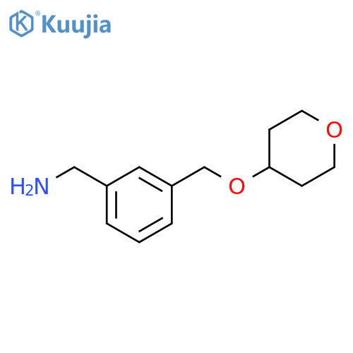 1-{3-[(oxan-4-yloxy)methyl]phenyl}methanamine structure