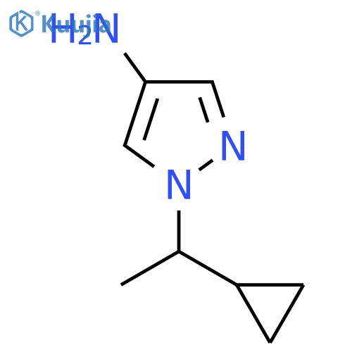 1-(1-Cyclopropylethyl)-1H-pyrazol-4-amine structure