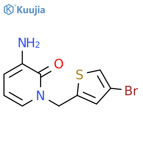 3-amino-1-(4-bromothiophen-2-yl)methyl-1,2-dihydropyridin-2-one structure