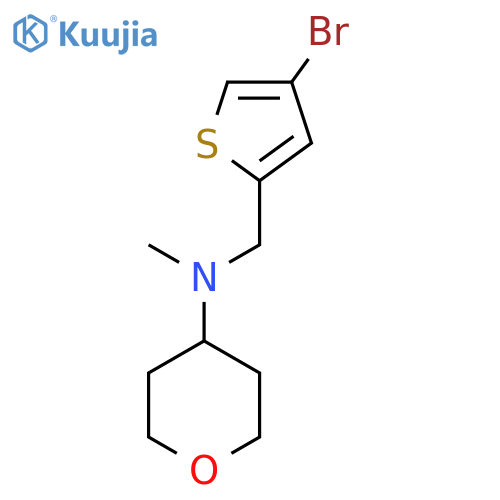 N-(4-Bromothiophen-2-yl)methyl-N-methyloxan-4-amine structure