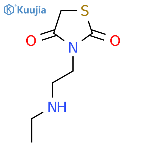 3-2-(ethylamino)ethyl-1,3-thiazolidine-2,4-dione structure