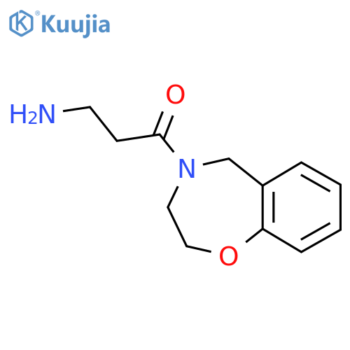 3-amino-1-(2,3,4,5-tetrahydro-1,4-benzoxazepin-4-yl)propan-1-one structure