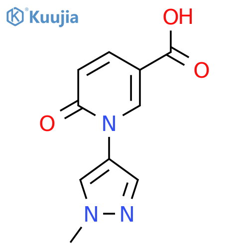 1-(1-methyl-1H-pyrazol-4-yl)-6-oxo-1,6-dihydropyridine-3-carboxylic acid structure