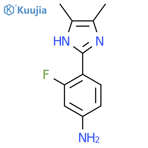 4-(4,5-dimethyl-1H-imidazol-2-yl)-3-fluoroaniline structure