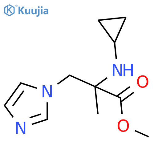 Methyl 2-(cyclopropylamino)-3-(1h-imidazol-1-yl)-2-methylpropanoate structure