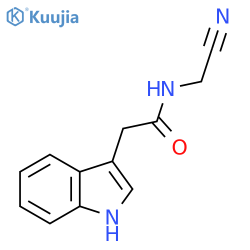 N-(cyanomethyl)-2-(1H-indol-3-yl)acetamide structure