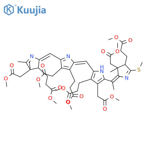 22H-Biline-2,8,12,17-tetrapropanoic acid, 2,3,17,18-tetrahydro-3,7,13,18-tetrakis(2-methoxy-2-oxoethyl)-3,5,18,19-tetramethyl-1-(methylthio)-, tetramethyl ester, (2S,3S,17R,18S)- (9CI) structure