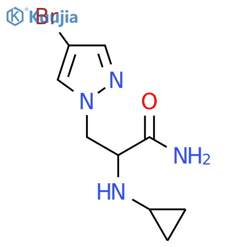3-(4-Bromo-1h-pyrazol-1-yl)-2-(cyclopropylamino)propanamide structure