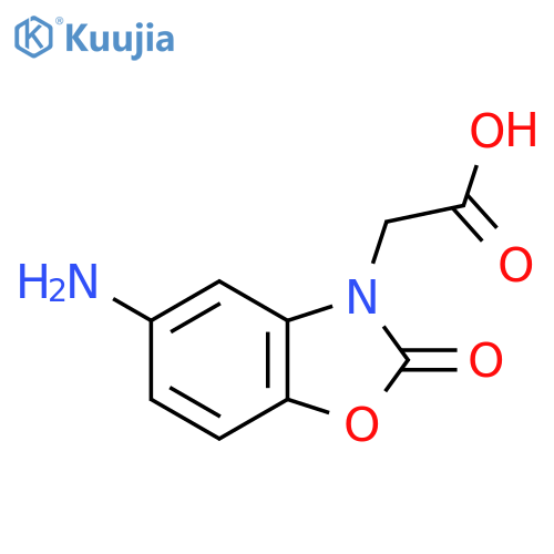 2-(5-amino-2-oxo-2,3-dihydro-1,3-benzoxazol-3-yl)acetic acid structure