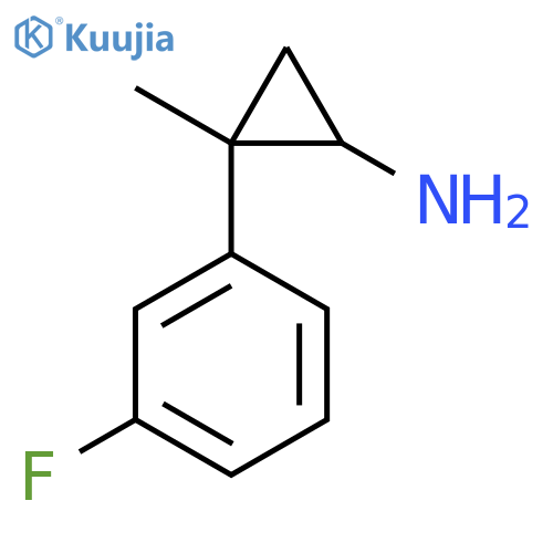 2-(3-fluorophenyl)-2-methylcyclopropan-1-amine structure