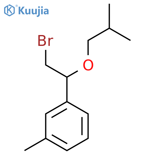 1-2-bromo-1-(2-methylpropoxy)ethyl-3-methylbenzene structure