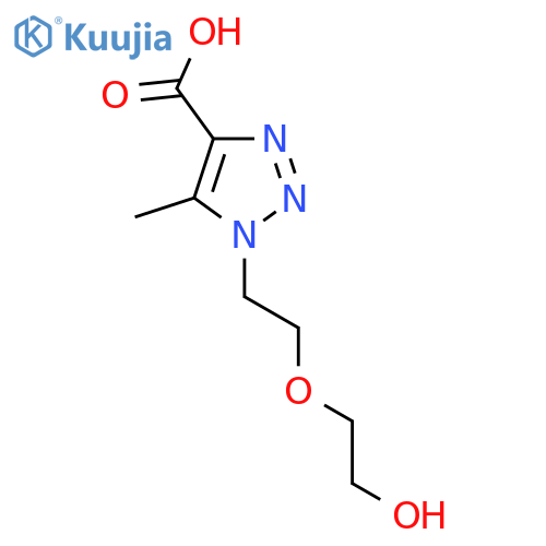 1-2-(2-hydroxyethoxy)ethyl-5-methyl-1H-1,2,3-triazole-4-carboxylic acid structure